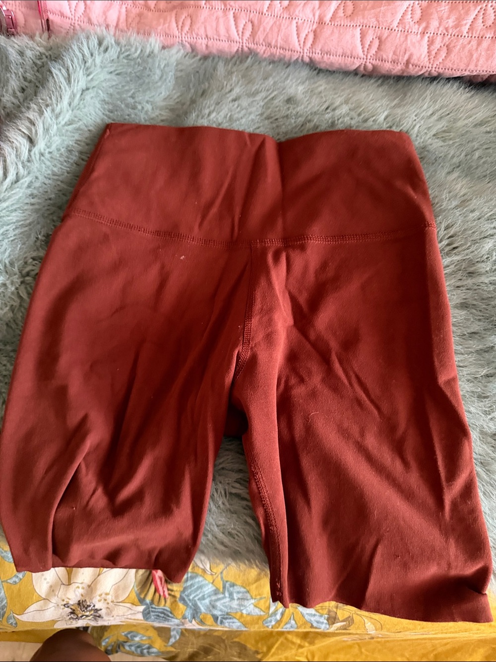 Nike Yoga Women's High-Rise Rust Athletic Bike Shorts